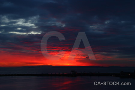 Sunset blue sunrise cloud red.