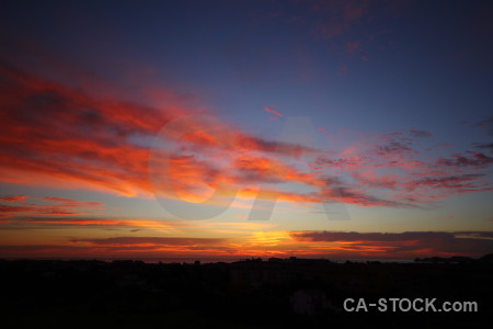 Sunset cloud red sky orange.