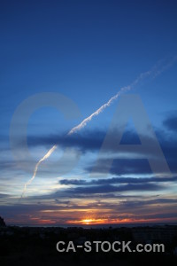 Sunset contrail cloud spain sunrise.