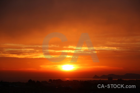 Sunset javea cloud orange sky.