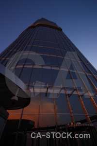 Sunset reflection sunrise uae burj khalifa.