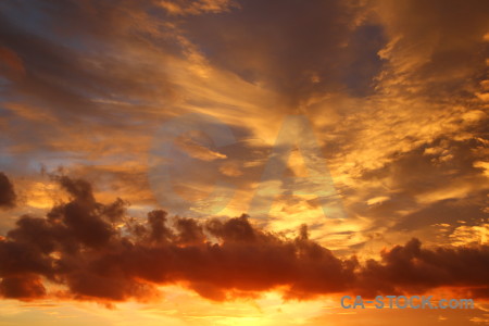 Sunset sky cloud javea europe.