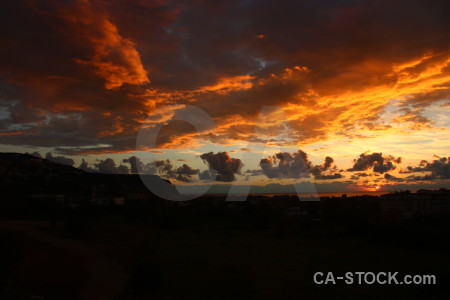 Sunset spain javea cloud sky.