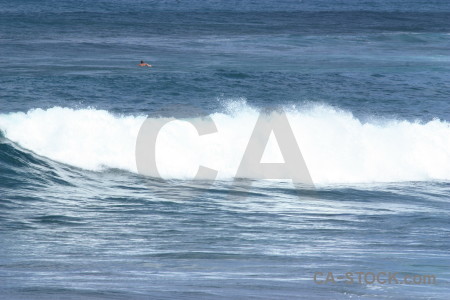 Surface blue white water sea.