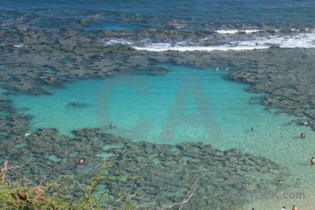 Surface water cyan sea blue.