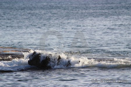 Surface water rock wave sea.