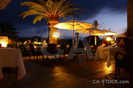 Table palm tree umbrella javea light.