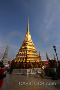 Temple of the emerald buddha person thailand asia wat phra si rattana satsadaram.