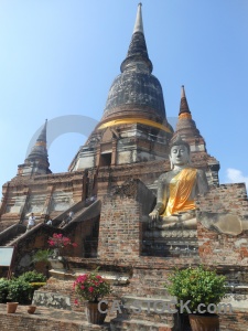 Temple sky unesco southeast asia step.