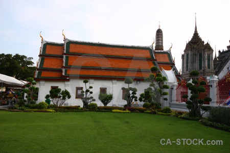 Thailand cloud bangkok tree temple.