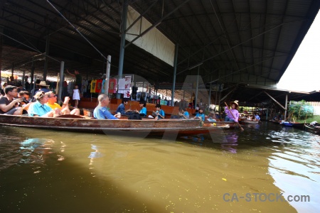 Thailand person canal water building.