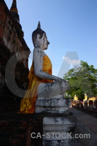 Thailand temple sky ayutthaya cloud.