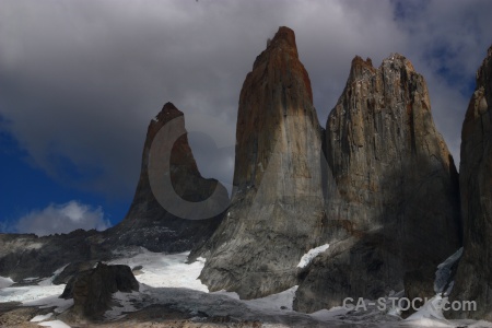 Torres del paine cloud patagonia south america tower.