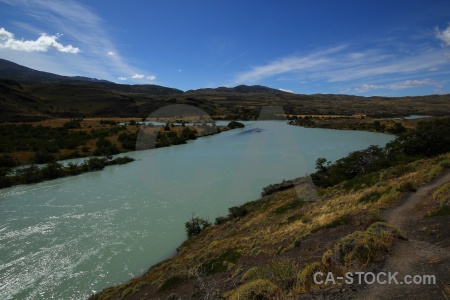 Torres del paine mountain river chile water.