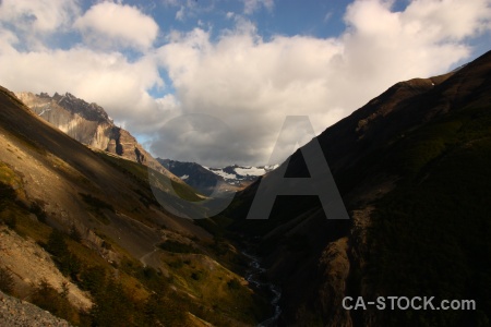 Torres del paine sky snowcap mountain landscape.