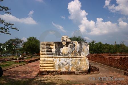 Tree cloud brick buddhism wat lokayasutha.