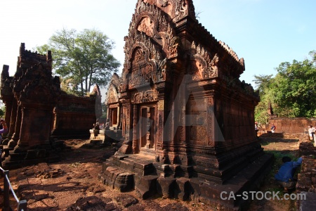 Tree unesco ruin cambodia sky.