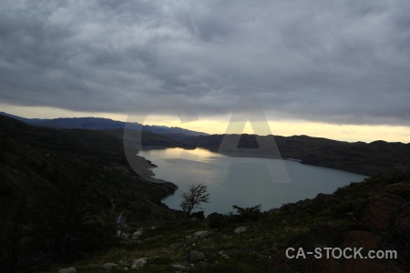 Trek sky cloud water lake.