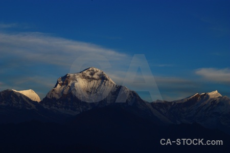 Trek tukche peak mountain poon hill asia.