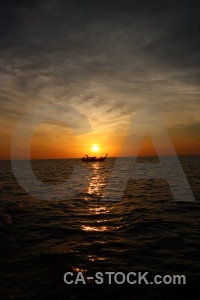 Tropical southeast asia silhouette cloud phi island.