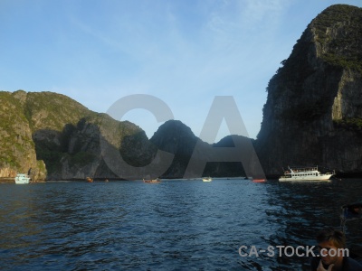 Tropical thailand southeast asia cloud limestone.