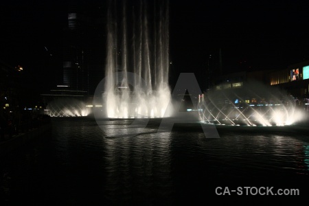 Uae dubai fountain night western asia.