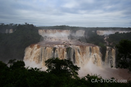 Unesco brazil iguazu river spray cloud.