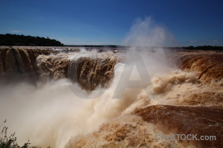 Unesco iguassu falls tree iguazu water.