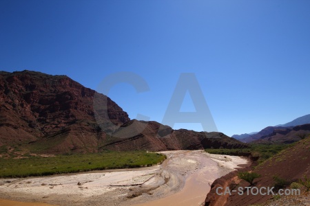 Valley argentina rock water landscape.