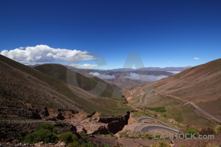 Valley cloud argentina andes altitude.