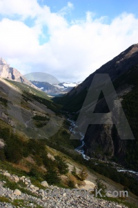 Valley mountain patagonia chile circuit trek.