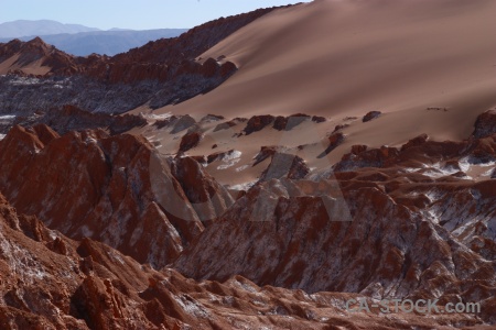 Valley of the moon mountain sand rock atacama desert.