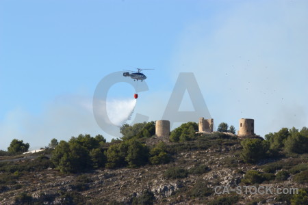 Vehicle firefighting spain montgo fire javea.