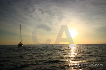 Vehicle thailand phi island water sunrise.