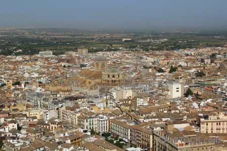 Village above view city cityscape.