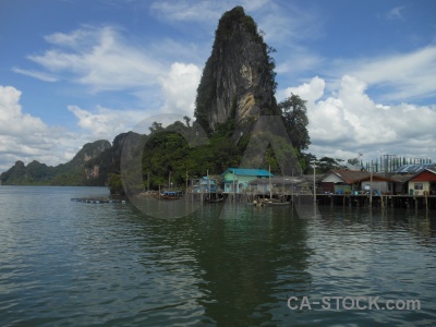 Village koh panyee sea sky thailand.