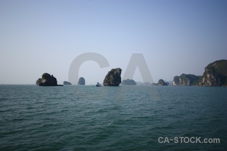 Vinh ha long southeast asia limestone island bay.