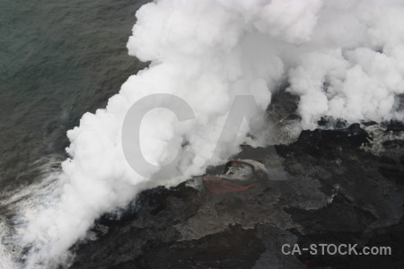 Volcanic gray lava.