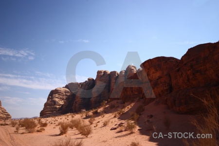 Wadi rum asia western rock mountain.