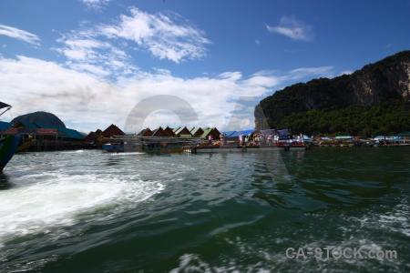 Wake cloud sea thailand asia.