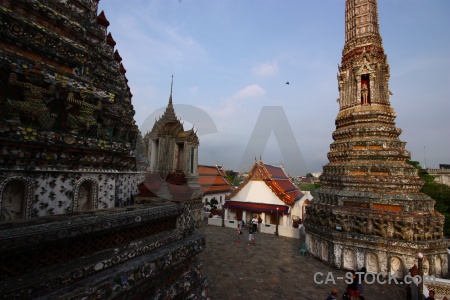 Wat arun sky buddhism asia thailand.