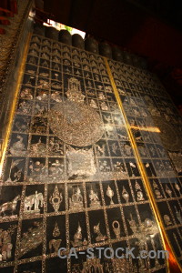 Wat pho gold buddha southeast asia thailand.