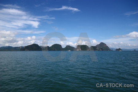 Water cliff tropical island thailand.