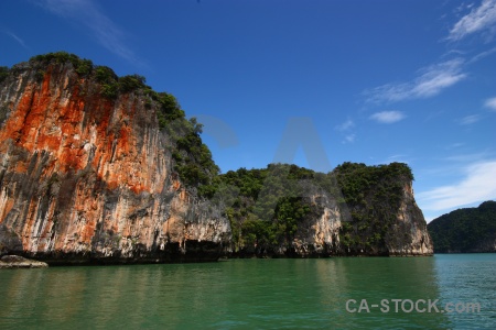 Water cliff tropical sea rust.