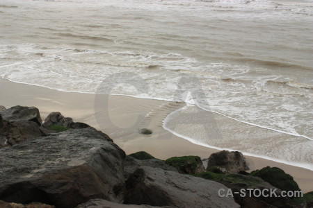 Water coast sea gray rock.