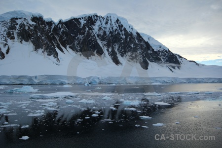 Water gunnel channel cloud sea ice south pole.