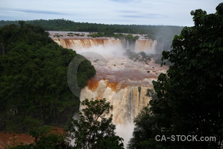 Water iguacu falls cloud sky tree.