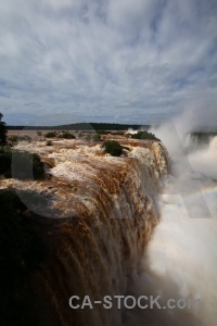 Water iguazu river sky waterfall cloud.