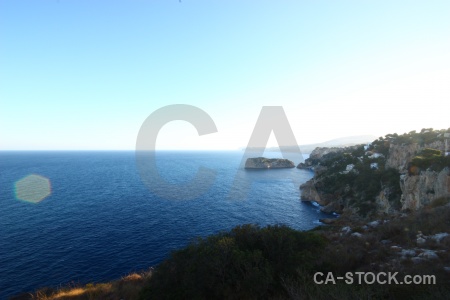 Water javea sky sea cliff.