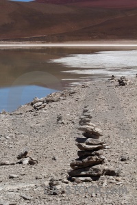 Water laguna verde altitude lake bolivia.